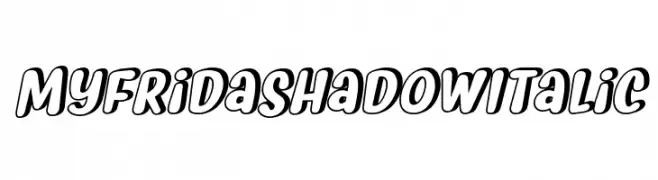 Myfrida Shadow Italic  les polices de caractères gratuit tlcharger