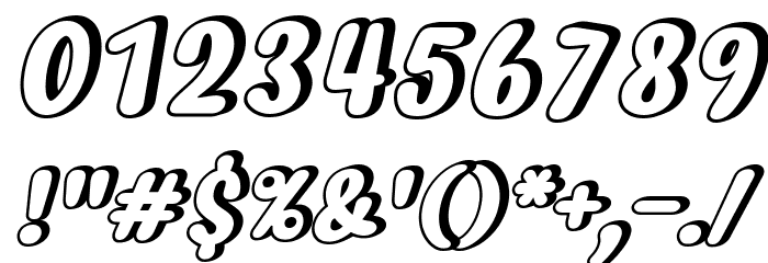Myfrida Shadow Italic Font OTHER CHARS