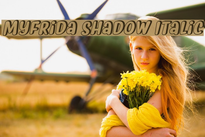 Myfrida Shadow Italic Font examples