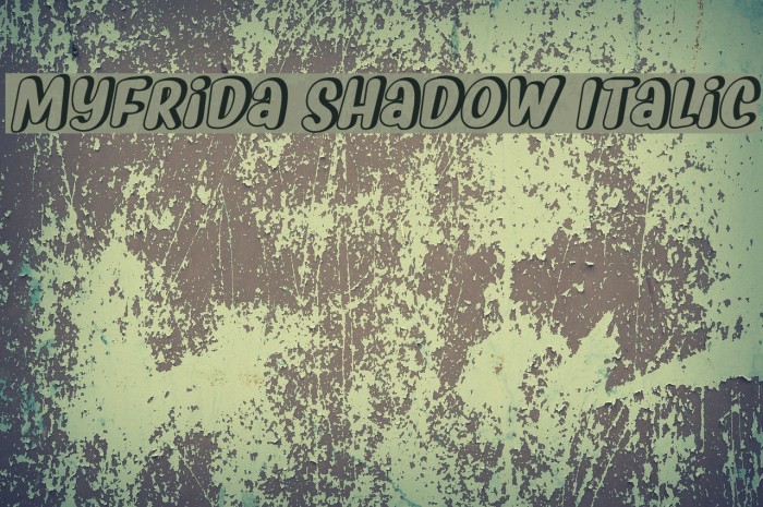 Myfrida Shadow Italic Font examples