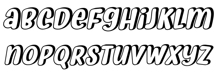 Myfrida Shadow Italic Font LOWERCASE