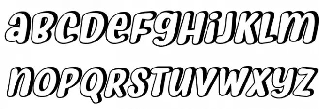 Myfrida Shadow Italic फ़ॉन्ट लोअरकेस
