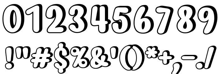 Myfrida Shadow Font OTHER CHARS