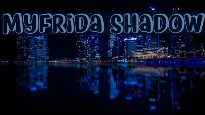 Myfrida Shadow Font examples
