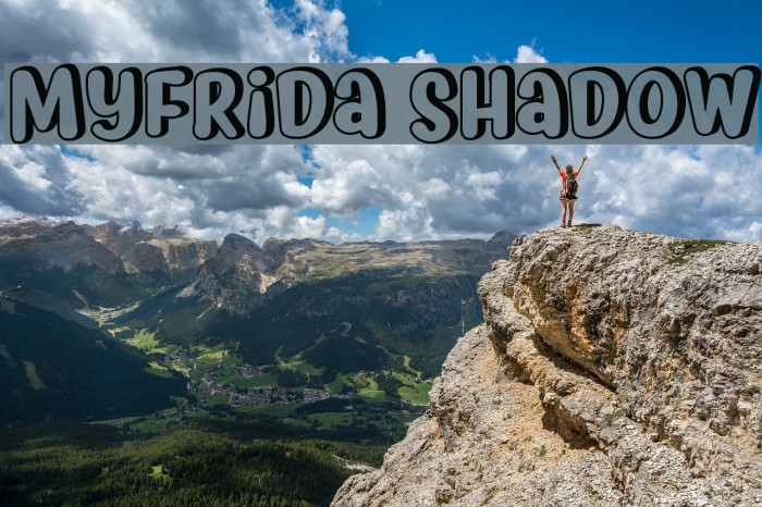 Myfrida Shadow Font examples