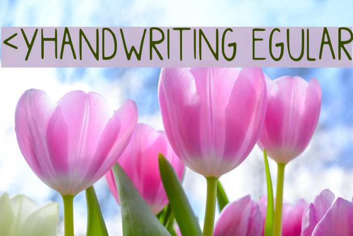 Myhandwriting Regular Font examples