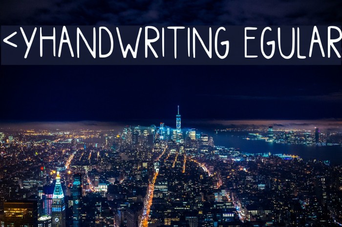 Myhandwriting Regular Font examples
