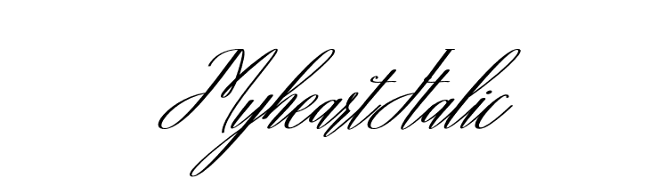 Myheart Italic  नि: शुल्क फ़ॉन्ट्स डाउनलोड