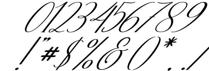 Myheart Italic Font OTHER CHARS