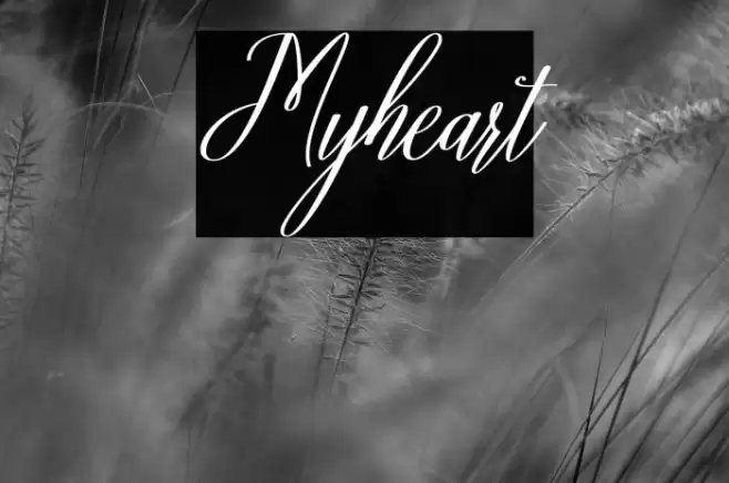 Myheart Font examples