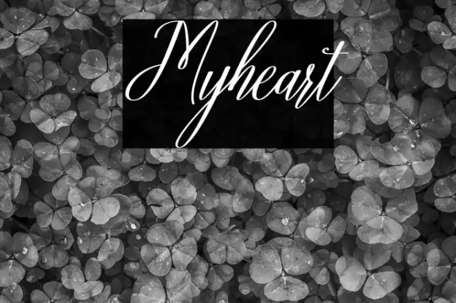 Myheart Font examples
