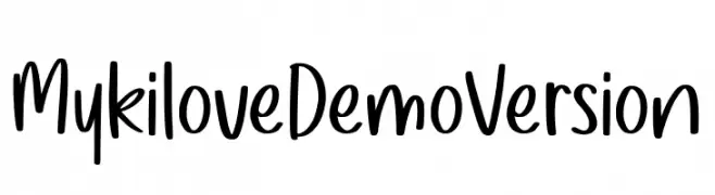 Mykilove Demo Version  नि: शुल्क फ़ॉन्ट्स डाउनलोड