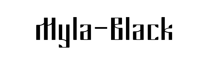 Myla-Black  フリーフォントのダウンロード