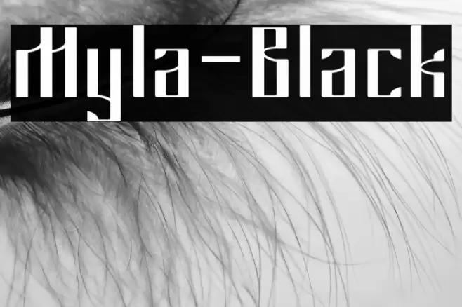 Myla-Black Font examples