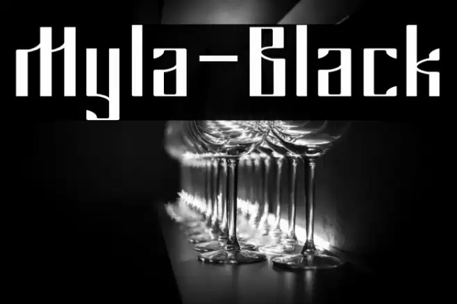 Myla-Black Font examples
