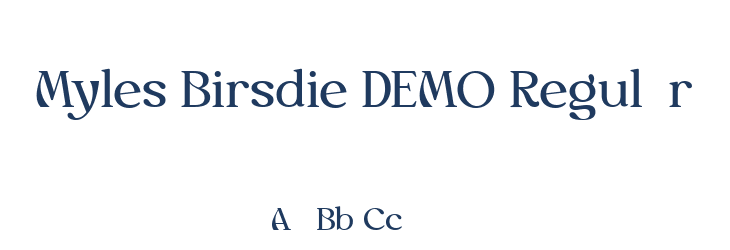 Myles Birsdie DEMO Regular Font Preview