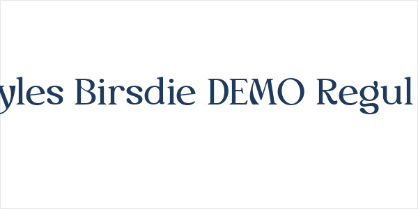 Myles Birsdie DEMO Regular Logo