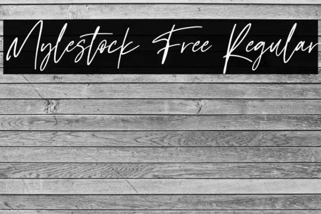 Mylestock Free Regular Caratteri examples
