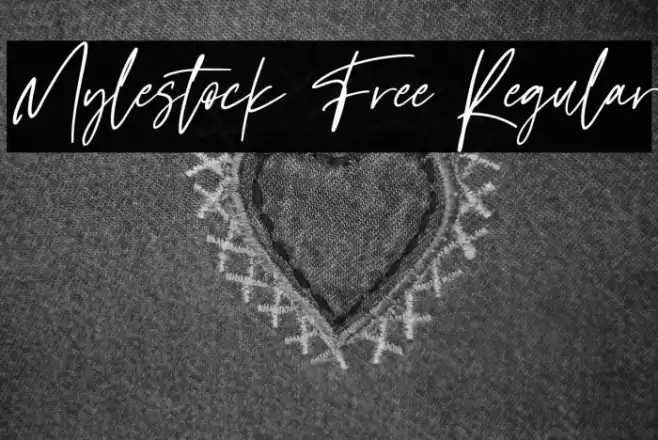 Mylestock Free Regular Caratteri examples