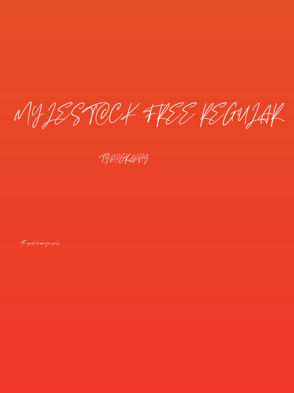 Mylestock Free Regular Poster