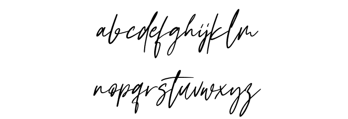 Mylestock Free Regular Font LOWERCASE