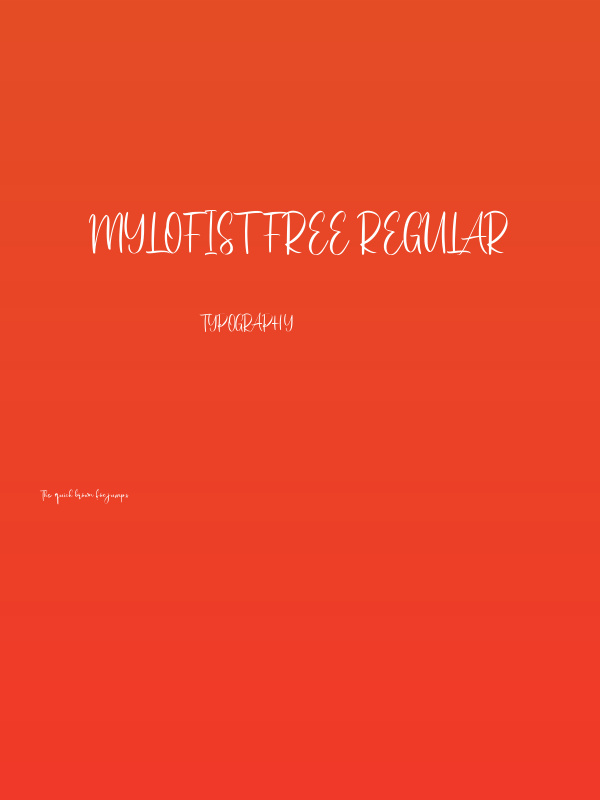 Mylofist Free Regular Poster