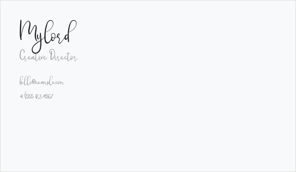 Mylord Business Card