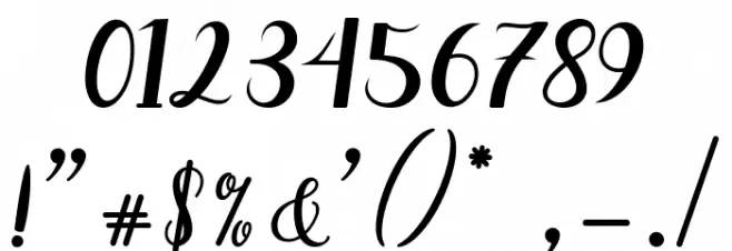 MyloveScript Font OTHER CHARS