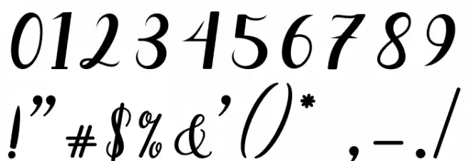 MyloveScript Font OTHER CHARS