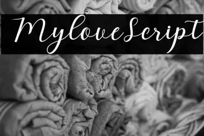 MyloveScript Font examples