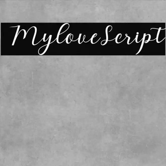 MyloveScript Font examples