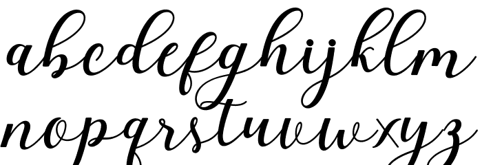MyloveScript Font LOWERCASE