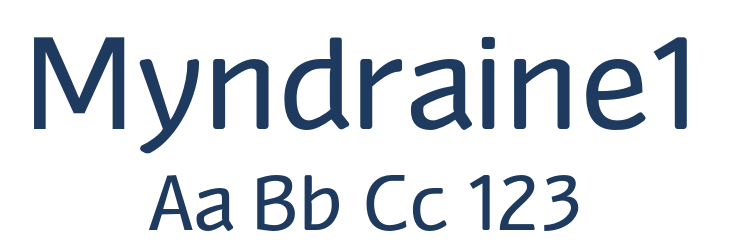 Myndraine1 Font Preview