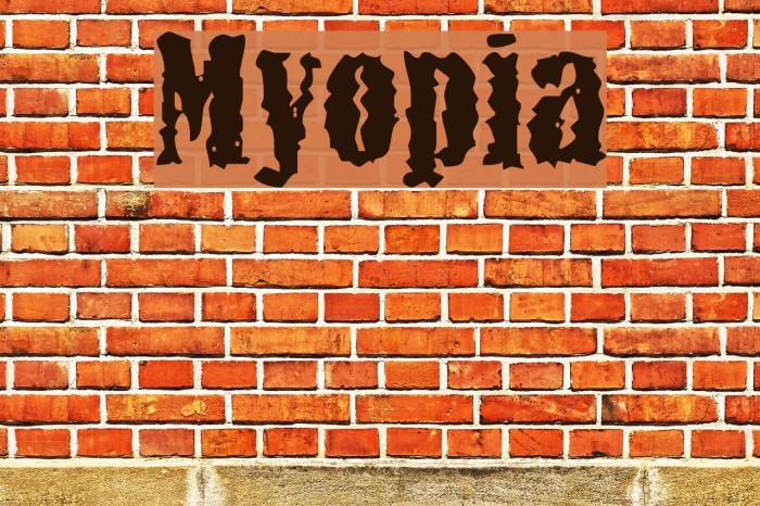 Myopia Font examples