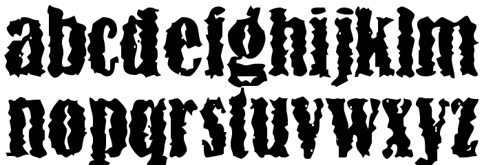 Myopia Font LOWERCASE