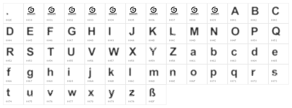 Myopium Personal Use Character Map