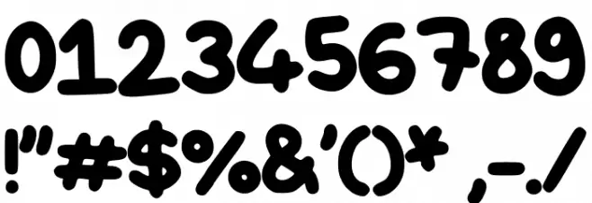 Mypeachnotes Regular Шрифта ДРУГИЕ символов