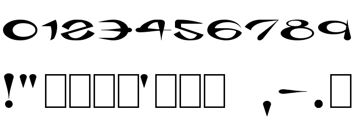 Myque Straight Font OTHER CHARS