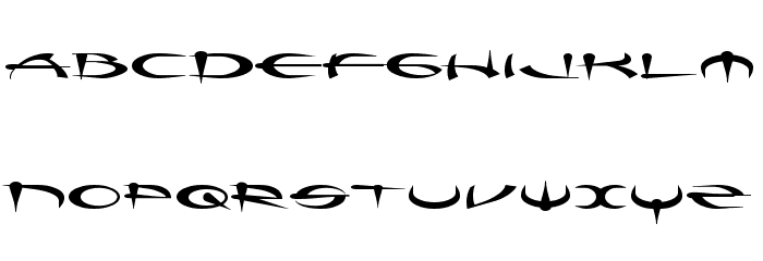 Myque Straight Font LOWERCASE