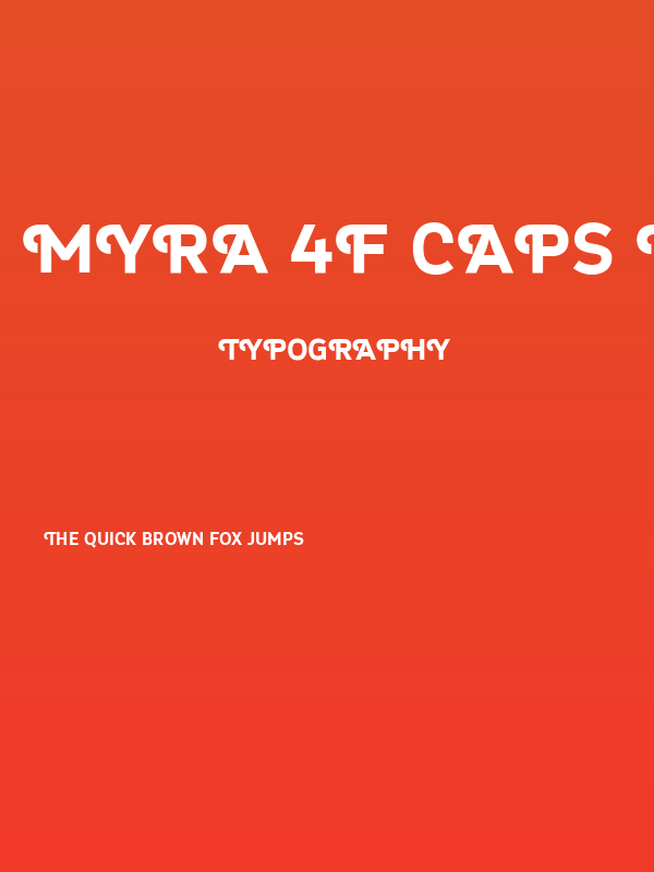 Myra 4F Caps Bold Poster