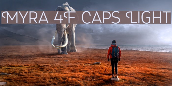 Myra 4F Caps Light Font examples