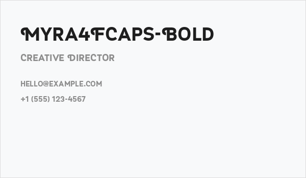 Myra4FCaps-Bold Business Card