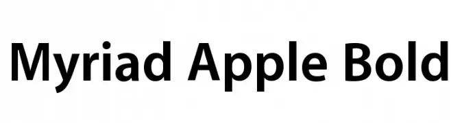 Myriad Apple Bold  Free Fonts Download
