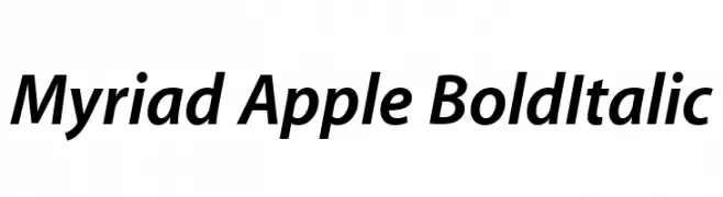 Myriad Apple BoldItalic  baixar fontes gratis