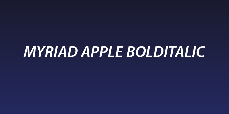 Myriad Apple BoldItalic Social Header