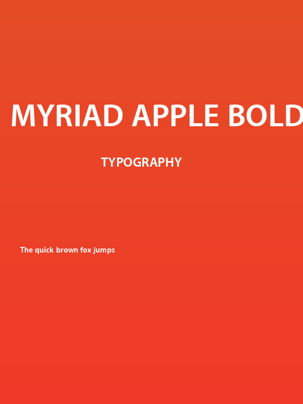 Myriad Apple Bold Poster