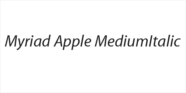 Myriad Apple MediumItalic Logo