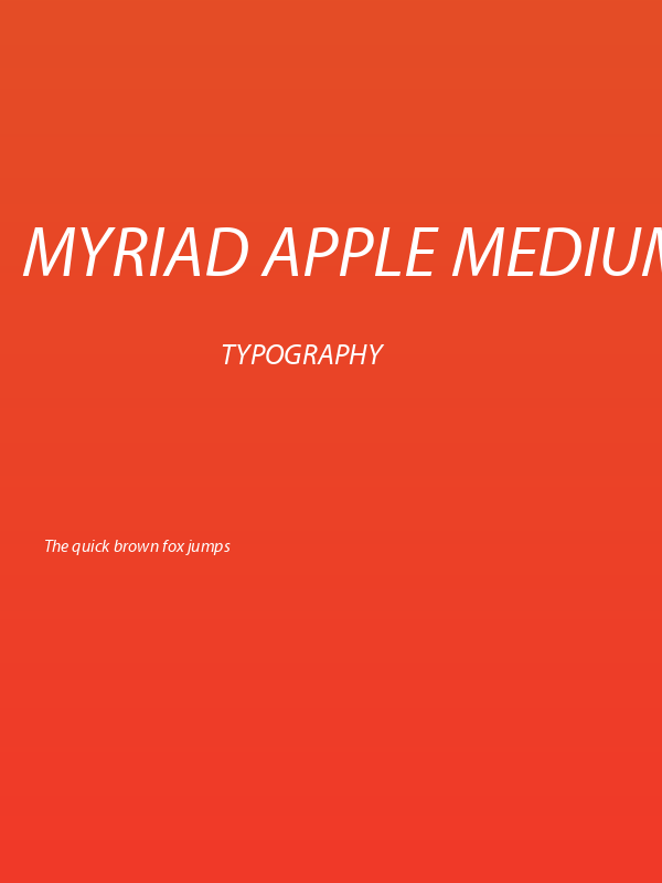 Myriad Apple MediumItalic Poster
