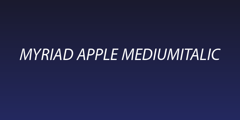 Myriad Apple MediumItalic Social Header