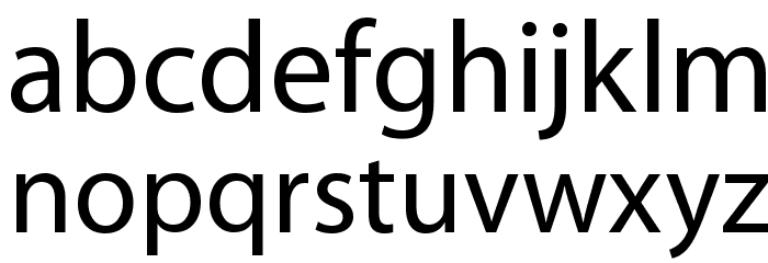 Myriad Apple Medium Font LOWERCASE